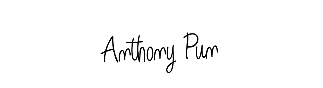 You should practise on your own different ways (Angelique-Rose-font-FFP) to write your name (Anthony Pun) in signature. don't let someone else do it for you. Anthony Pun signature style 5 images and pictures png