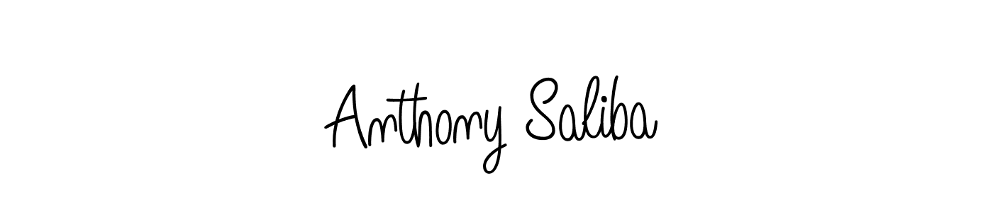 Anthony Saliba stylish signature style. Best Handwritten Sign (Angelique-Rose-font-FFP) for my name. Handwritten Signature Collection Ideas for my name Anthony Saliba. Anthony Saliba signature style 5 images and pictures png
