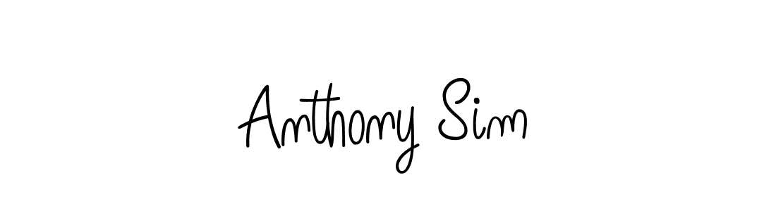 Anthony Sim stylish signature style. Best Handwritten Sign (Angelique-Rose-font-FFP) for my name. Handwritten Signature Collection Ideas for my name Anthony Sim. Anthony Sim signature style 5 images and pictures png
