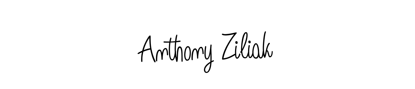 The best way (Angelique-Rose-font-FFP) to make a short signature is to pick only two or three words in your name. The name Anthony Ziliak include a total of six letters. For converting this name. Anthony Ziliak signature style 5 images and pictures png