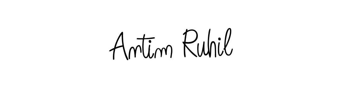 How to make Antim Ruhil name signature. Use Angelique-Rose-font-FFP style for creating short signs online. This is the latest handwritten sign. Antim Ruhil signature style 5 images and pictures png