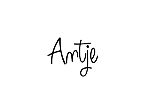 Antje stylish signature style. Best Handwritten Sign (Angelique-Rose-font-FFP) for my name. Handwritten Signature Collection Ideas for my name Antje. Antje signature style 5 images and pictures png