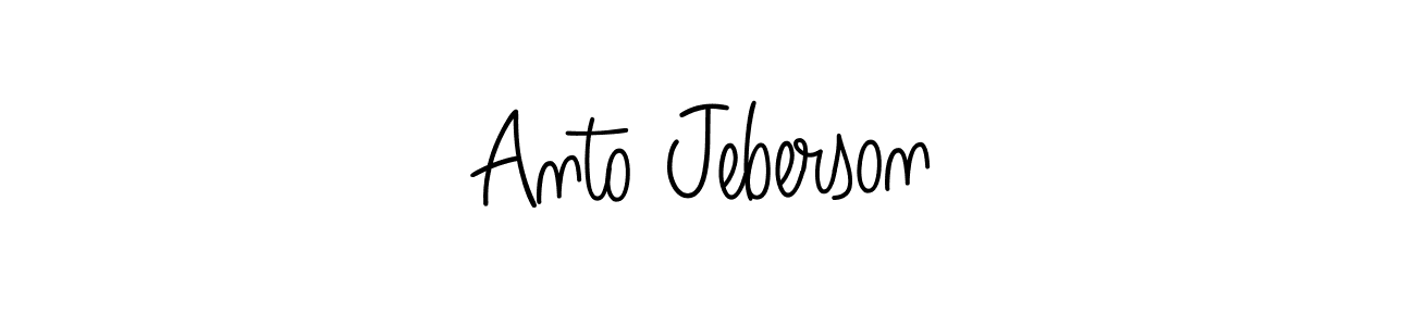 Also we have Anto Jeberson name is the best signature style. Create professional handwritten signature collection using Angelique-Rose-font-FFP autograph style. Anto Jeberson signature style 5 images and pictures png