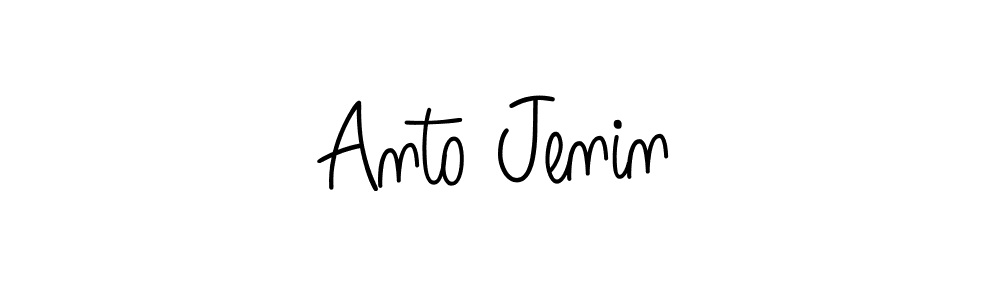 How to make Anto Jenin name signature. Use Angelique-Rose-font-FFP style for creating short signs online. This is the latest handwritten sign. Anto Jenin signature style 5 images and pictures png
