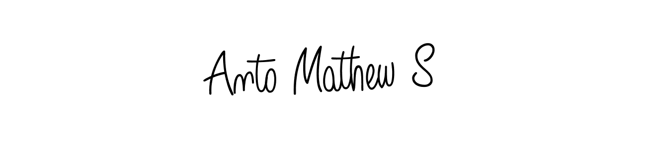 Also we have Anto Mathew S name is the best signature style. Create professional handwritten signature collection using Angelique-Rose-font-FFP autograph style. Anto Mathew S signature style 5 images and pictures png
