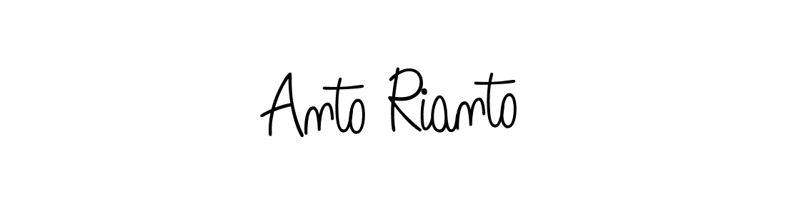 The best way (Angelique-Rose-font-FFP) to make a short signature is to pick only two or three words in your name. The name Anto Rianto include a total of six letters. For converting this name. Anto Rianto signature style 5 images and pictures png