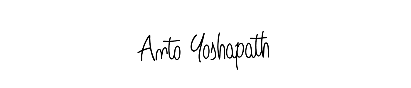 How to Draw Anto Yoshapath signature style? Angelique-Rose-font-FFP is a latest design signature styles for name Anto Yoshapath. Anto Yoshapath signature style 5 images and pictures png