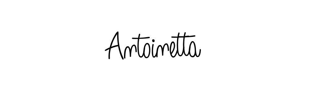 How to make Antoinetta name signature. Use Angelique-Rose-font-FFP style for creating short signs online. This is the latest handwritten sign. Antoinetta signature style 5 images and pictures png