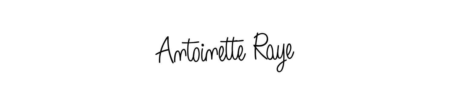 You should practise on your own different ways (Angelique-Rose-font-FFP) to write your name (Antoinette Raye) in signature. don't let someone else do it for you. Antoinette Raye signature style 5 images and pictures png