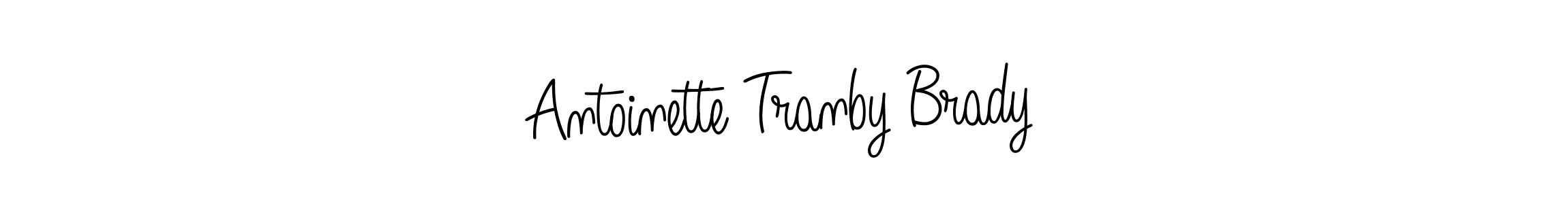 Make a beautiful signature design for name Antoinette Tranby Brady. With this signature (Angelique-Rose-font-FFP) style, you can create a handwritten signature for free. Antoinette Tranby Brady signature style 5 images and pictures png