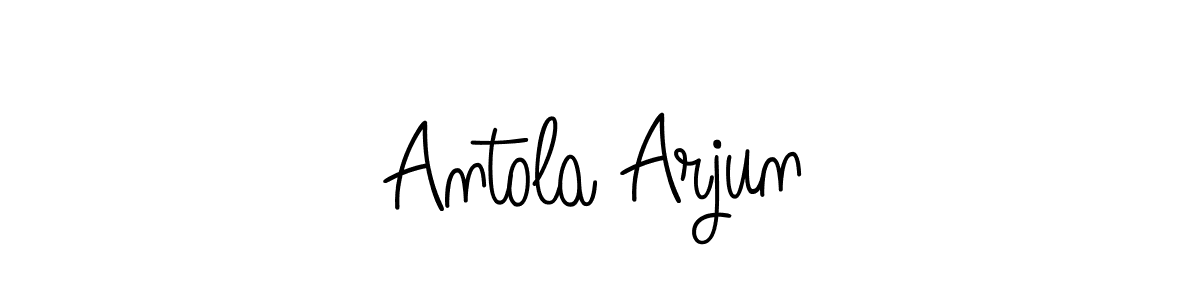 Check out images of Autograph of Antola Arjun name. Actor Antola Arjun Signature Style. Angelique-Rose-font-FFP is a professional sign style online. Antola Arjun signature style 5 images and pictures png