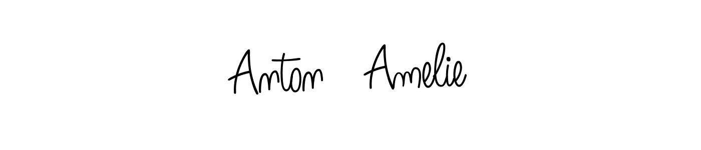 Similarly Angelique-Rose-font-FFP is the best handwritten signature design. Signature creator online .You can use it as an online autograph creator for name Anton   Amelie. Anton   Amelie signature style 5 images and pictures png