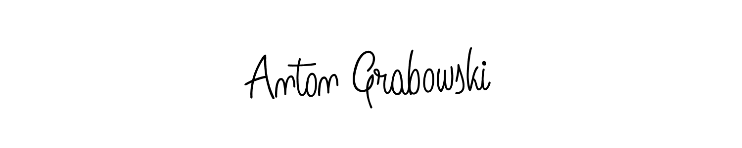 The best way (Angelique-Rose-font-FFP) to make a short signature is to pick only two or three words in your name. The name Anton Grabowski include a total of six letters. For converting this name. Anton Grabowski signature style 5 images and pictures png