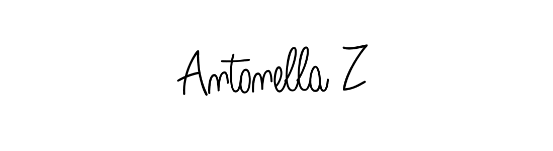Design your own signature with our free online signature maker. With this signature software, you can create a handwritten (Angelique-Rose-font-FFP) signature for name Antonella Z. Antonella Z signature style 5 images and pictures png