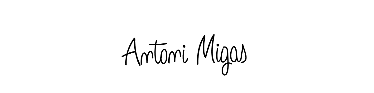 Once you've used our free online signature maker to create your best signature Angelique-Rose-font-FFP style, it's time to enjoy all of the benefits that Antoni Migas name signing documents. Antoni Migas signature style 5 images and pictures png