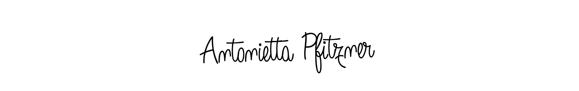 The best way (Angelique-Rose-font-FFP) to make a short signature is to pick only two or three words in your name. The name Antonietta Pfitzner include a total of six letters. For converting this name. Antonietta Pfitzner signature style 5 images and pictures png