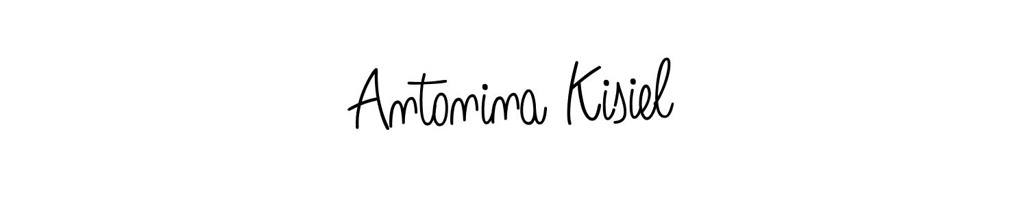 Antonina Kisiel stylish signature style. Best Handwritten Sign (Angelique-Rose-font-FFP) for my name. Handwritten Signature Collection Ideas for my name Antonina Kisiel. Antonina Kisiel signature style 5 images and pictures png