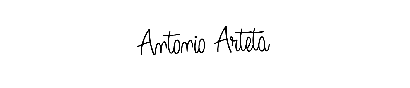 You should practise on your own different ways (Angelique-Rose-font-FFP) to write your name (Antonio Arteta) in signature. don't let someone else do it for you. Antonio Arteta signature style 5 images and pictures png
