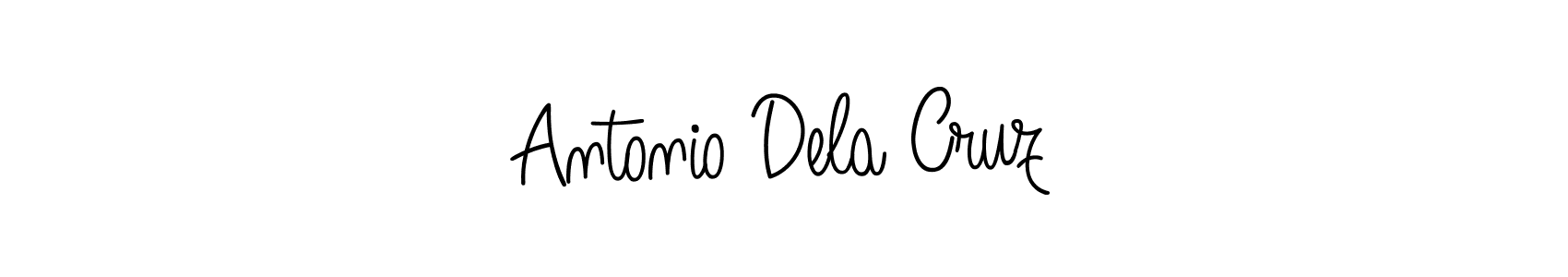 You should practise on your own different ways (Angelique-Rose-font-FFP) to write your name (Antonio Dela Cruz) in signature. don't let someone else do it for you. Antonio Dela Cruz signature style 5 images and pictures png