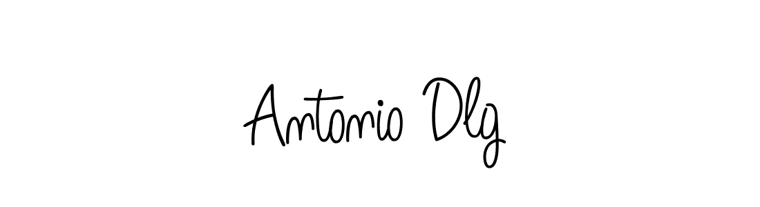 You should practise on your own different ways (Angelique-Rose-font-FFP) to write your name (Antonio Dlg) in signature. don't let someone else do it for you. Antonio Dlg signature style 5 images and pictures png