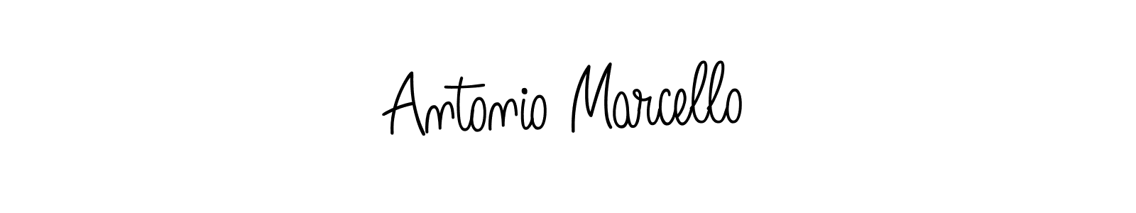 You should practise on your own different ways (Angelique-Rose-font-FFP) to write your name (Antonio Marcello) in signature. don't let someone else do it for you. Antonio Marcello signature style 5 images and pictures png