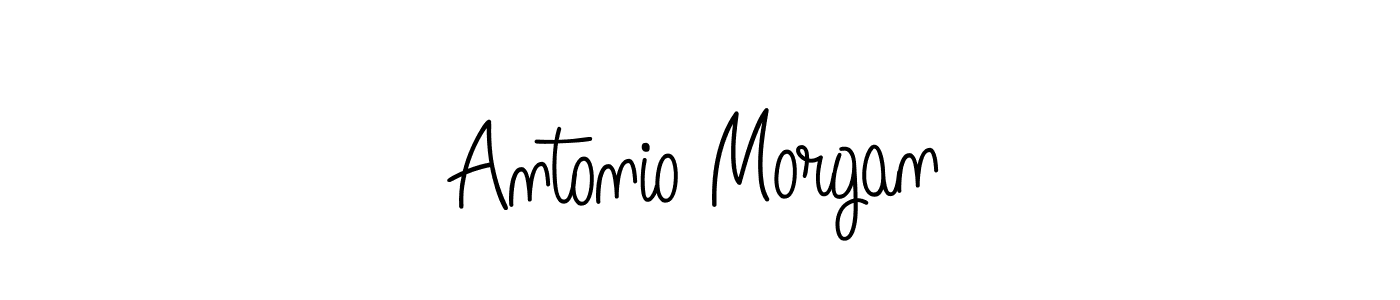 Use a signature maker to create a handwritten signature online. With this signature software, you can design (Angelique-Rose-font-FFP) your own signature for name Antonio Morgan. Antonio Morgan signature style 5 images and pictures png
