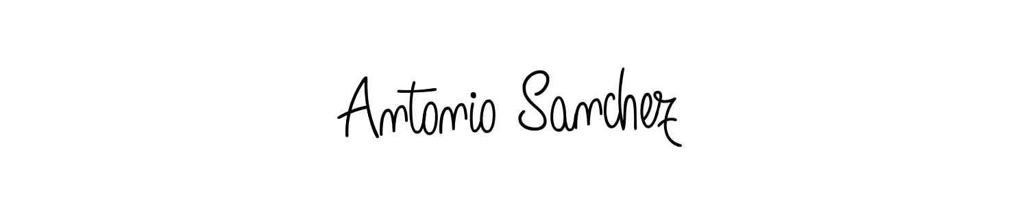 You should practise on your own different ways (Angelique-Rose-font-FFP) to write your name (Antonio Sanchez) in signature. don't let someone else do it for you. Antonio Sanchez signature style 5 images and pictures png