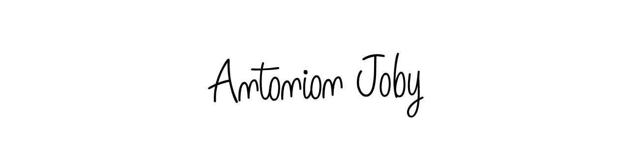 Antonion Joby stylish signature style. Best Handwritten Sign (Angelique-Rose-font-FFP) for my name. Handwritten Signature Collection Ideas for my name Antonion Joby. Antonion Joby signature style 5 images and pictures png