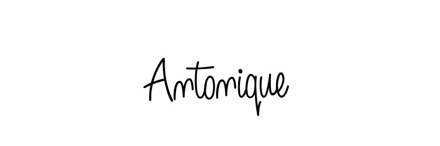 The best way (Angelique-Rose-font-FFP) to make a short signature is to pick only two or three words in your name. The name Antonique include a total of six letters. For converting this name. Antonique signature style 5 images and pictures png