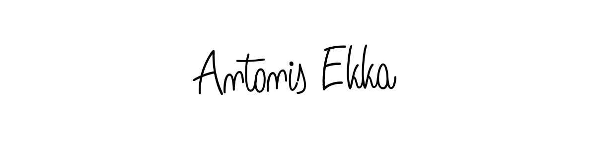 Make a beautiful signature design for name Antonis Ekka. With this signature (Angelique-Rose-font-FFP) style, you can create a handwritten signature for free. Antonis Ekka signature style 5 images and pictures png