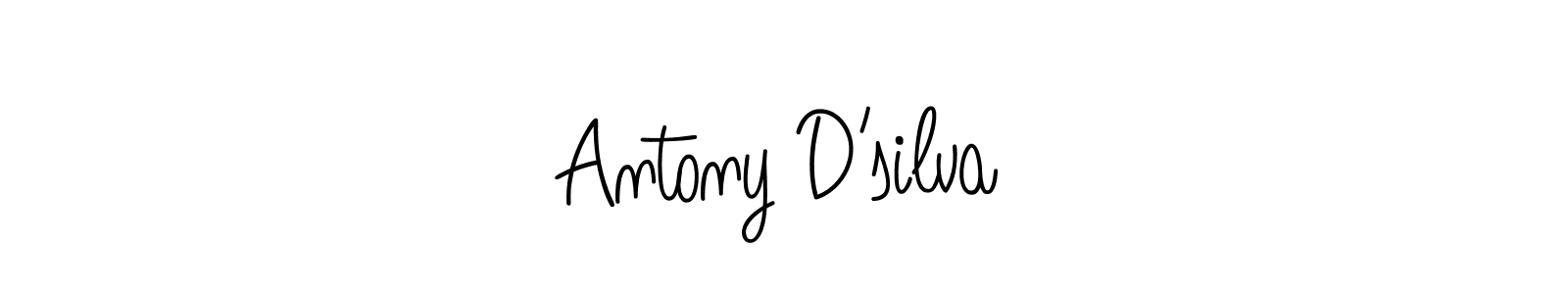 The best way (Angelique-Rose-font-FFP) to make a short signature is to pick only two or three words in your name. The name Antony D’silva include a total of six letters. For converting this name. Antony D’silva signature style 5 images and pictures png