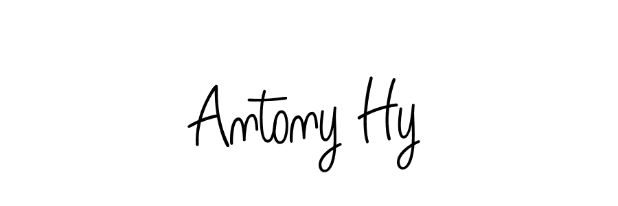 Antony Hy stylish signature style. Best Handwritten Sign (Angelique-Rose-font-FFP) for my name. Handwritten Signature Collection Ideas for my name Antony Hy. Antony Hy signature style 5 images and pictures png