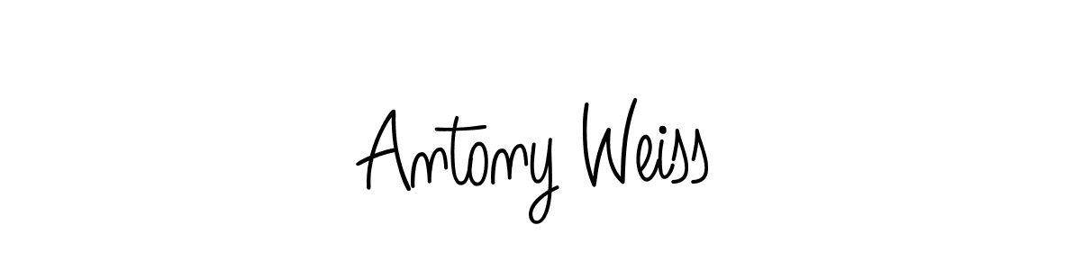The best way (Angelique-Rose-font-FFP) to make a short signature is to pick only two or three words in your name. The name Antony Weiss include a total of six letters. For converting this name. Antony Weiss signature style 5 images and pictures png