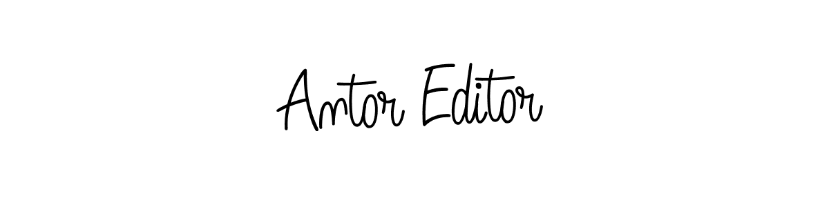 Use a signature maker to create a handwritten signature online. With this signature software, you can design (Angelique-Rose-font-FFP) your own signature for name Antor Editor. Antor Editor signature style 5 images and pictures png