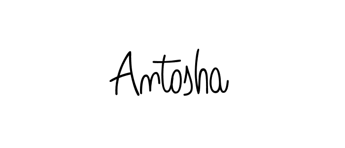 Make a beautiful signature design for name Antosha. With this signature (Angelique-Rose-font-FFP) style, you can create a handwritten signature for free. Antosha signature style 5 images and pictures png