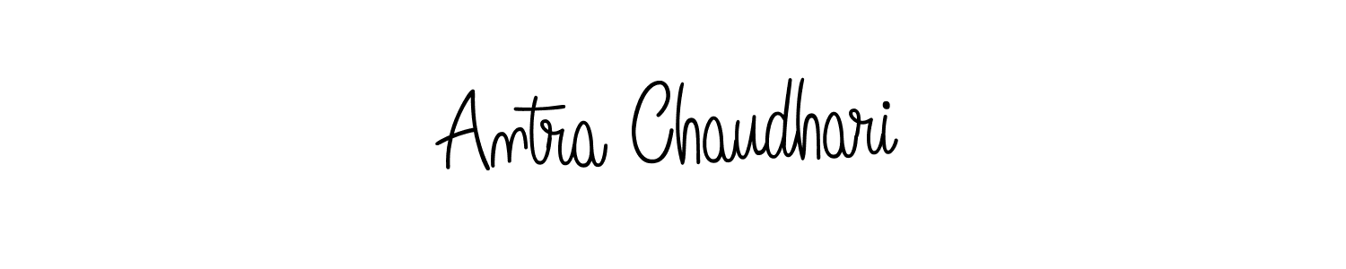 Make a beautiful signature design for name Antra Chaudhari. With this signature (Angelique-Rose-font-FFP) style, you can create a handwritten signature for free. Antra Chaudhari signature style 5 images and pictures png