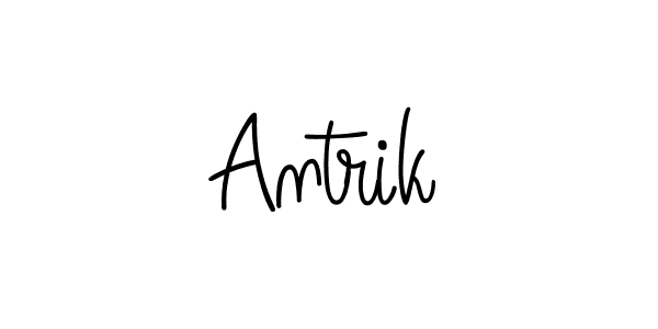 The best way (Angelique-Rose-font-FFP) to make a short signature is to pick only two or three words in your name. The name Antrik include a total of six letters. For converting this name. Antrik signature style 5 images and pictures png
