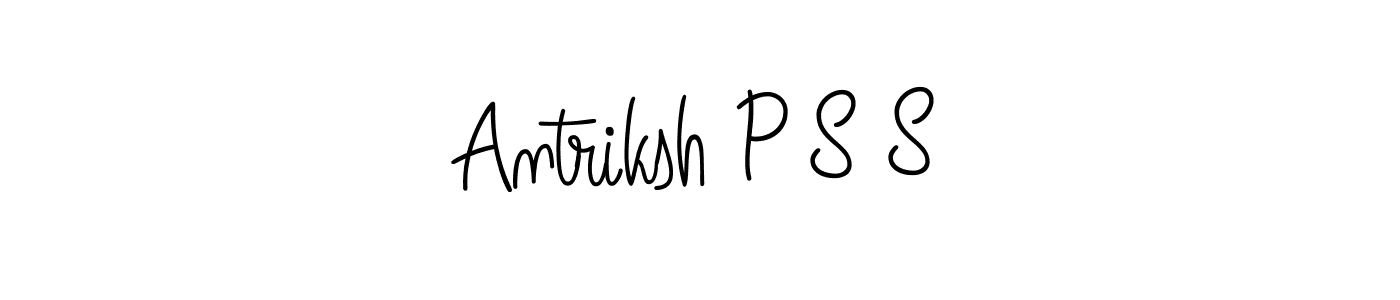 Design your own signature with our free online signature maker. With this signature software, you can create a handwritten (Angelique-Rose-font-FFP) signature for name Antriksh P S S. Antriksh P S S signature style 5 images and pictures png