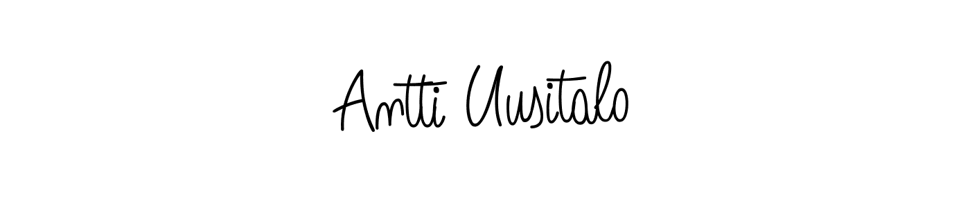 Antti Uusitalo stylish signature style. Best Handwritten Sign (Angelique-Rose-font-FFP) for my name. Handwritten Signature Collection Ideas for my name Antti Uusitalo. Antti Uusitalo signature style 5 images and pictures png