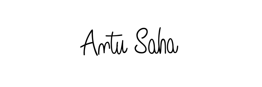 Antu Saha stylish signature style. Best Handwritten Sign (Angelique-Rose-font-FFP) for my name. Handwritten Signature Collection Ideas for my name Antu Saha. Antu Saha signature style 5 images and pictures png