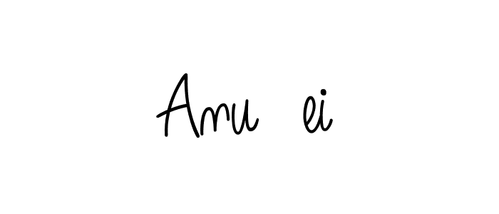 You should practise on your own different ways (Angelique-Rose-font-FFP) to write your name (Anuței) in signature. don't let someone else do it for you. Anuței signature style 5 images and pictures png