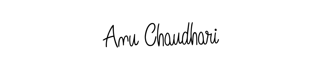 How to make Anu Chaudhari name signature. Use Angelique-Rose-font-FFP style for creating short signs online. This is the latest handwritten sign. Anu Chaudhari signature style 5 images and pictures png