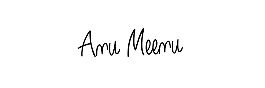 You should practise on your own different ways (Angelique-Rose-font-FFP) to write your name (Anu Meenu) in signature. don't let someone else do it for you. Anu Meenu signature style 5 images and pictures png