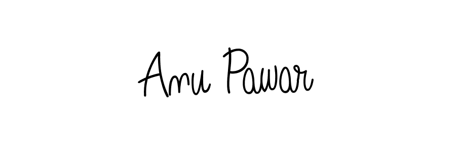 Use a signature maker to create a handwritten signature online. With this signature software, you can design (Angelique-Rose-font-FFP) your own signature for name Anu Pawar. Anu Pawar signature style 5 images and pictures png
