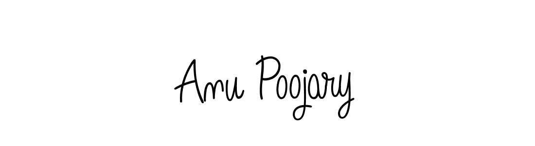 Create a beautiful signature design for name Anu Poojary. With this signature (Angelique-Rose-font-FFP) fonts, you can make a handwritten signature for free. Anu Poojary signature style 5 images and pictures png