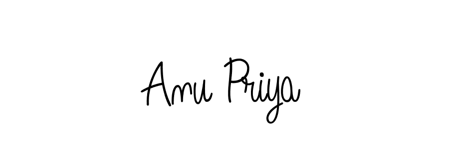 How to make Anu Priya name signature. Use Angelique-Rose-font-FFP style for creating short signs online. This is the latest handwritten sign. Anu Priya signature style 5 images and pictures png