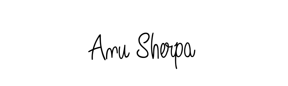 Use a signature maker to create a handwritten signature online. With this signature software, you can design (Angelique-Rose-font-FFP) your own signature for name Anu Sherpa. Anu Sherpa signature style 5 images and pictures png