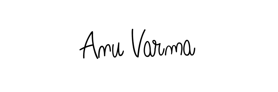 You should practise on your own different ways (Angelique-Rose-font-FFP) to write your name (Anu Varma) in signature. don't let someone else do it for you. Anu Varma signature style 5 images and pictures png