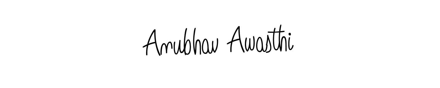 Design your own signature with our free online signature maker. With this signature software, you can create a handwritten (Angelique-Rose-font-FFP) signature for name Anubhav Awasthi. Anubhav Awasthi signature style 5 images and pictures png