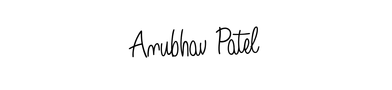 The best way (Angelique-Rose-font-FFP) to make a short signature is to pick only two or three words in your name. The name Anubhav Patel include a total of six letters. For converting this name. Anubhav Patel signature style 5 images and pictures png